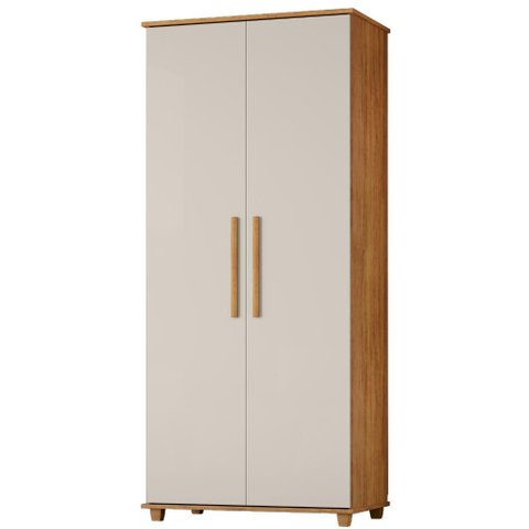 Guarda Roupa Multiuso 2 Portas 189x82 cm Portugal Cedro Areia Rudk