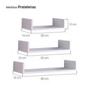 Ver imagem 3 de Kit Nicho e Prateleira U 30cm 35cm 40cm Branco
