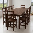 Ver imagem 4 de Kit 8 Cadeiras Madeira Maciça Varanda Área Gourmet Repleta