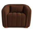 Ver imagem 2 de Poltrona Lilian Luxo Recepção Escritório Suede Bege:marrom/liso