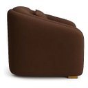 Ver imagem 4 de Poltrona Lilian Luxo Recepção Escritório Suede Bege:marrom/liso