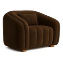 Ver imagem 3 de Poltrona Lilian Luxo Recepção Escritório Suede Bege:marrom/liso