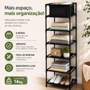 Ver imagem 2 de Estante Multiuso 6 Niveis Prateleira Organizadora Modular Sapateira Roupas Livros Brinquedos Lavande