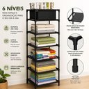Ver imagem 4 de Estante Multiuso 6 Niveis Prateleira Organizadora Modular Sapateira Roupas Livros Brinquedos Lavande