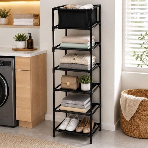 Estante Multiuso 6 Niveis Prateleira Organizadora Modular Sapateira Roupas Livros Brinquedos Lavande