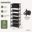Ver imagem 5 de Estante Multiuso 6 Niveis Prateleira Organizadora Modular Sapateira Roupas Livros Brinquedos Lavande