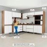 Cozinha de Canto Modulada com Armário Torre Quente Sabrina 252/254x202 Cm 9 Peças Mdp Branco Menu - 2
