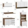 Cozinha de Canto Modulada com Armário Torre Quente Sabrina 252/254x202 Cm 9 Peças Mdp Branco Menu - 4