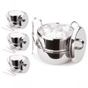 Ver imagem 1 de Kit 4 Baldes de Gelo Inox Térmico com Pegador de Gelo Tampa