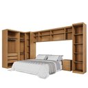 Ver imagem 2 de Guarda Roupa Modulado Dallas 11 Portas Bater 9 Gavetas MDP Cinamomo Benetil Móveis