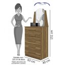 Ver imagem 3 de Cômoda com Espelho 5 Gavetas Veneza Albatroz Móveis