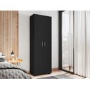 Ver imagem 3 de Armário Multiuso Samara Preto Tx com Portas Grandes e 6 Prateleiras 188cm Mdp