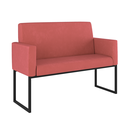 Ver imagem 2 de Kit 2 Poltronas + Namoradeira 2 Lugares para Recepção Cor:rosa