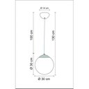 Ver imagem 2 de Pendente em Vidro Esfera 30cm Madelustre