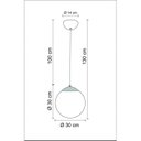Ver imagem 2 de Lustre Pendente em Vidro Esfera 30cm Made