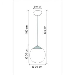 Lustre Pendente em Vidro Esfera 30cm Made - 2 Lustre Pendente em Vidro Esfera 30cm Made - 2