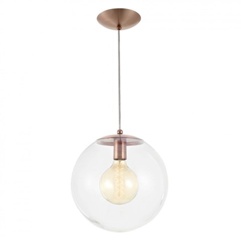 Lustre Pendente em Vidro Esfera 30cm Made