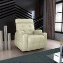 Ver imagem 6 de Poltrona Reclinável do Papai Automática com Usb e Porta Copos Cherokee Sintetico Bege Matrix