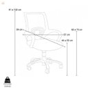 Ver imagem 2 de Cadeira Executiva Madrid Giratória Regulagem de Altura A Gas Telada Preta