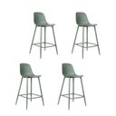 Ver imagem 1 de Kit com 4 Banquetas Miami Média Assento Polipropileno e Base em Aço com Pintura Epóxi - Verde Aloe
