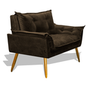 Ver imagem 2 de Namoradeira Opala Decorativa Salão - Marrom Divini Decor