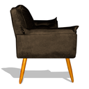 Ver imagem 3 de Namoradeira Opala Decorativa Salão - Marrom Divini Decor