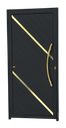 Ver imagem 1 de Porta Lambril Duna c/Puxador D. Super Preto Dourado 100 Brimak