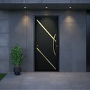 Ver imagem 2 de Porta Lambril Duna c/Puxador D. Super Preto Dourado 100 Brimak