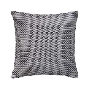 Capa de almofada VivaIN bordado onda dourada e preto verso em linho fendi