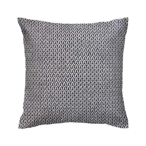 Capa de almofada VivaIN bordado onda dourada e preto verso em linho fendi