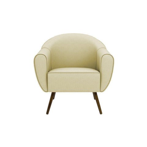Poltrona Decorativa Sacha Corano Bege Claro