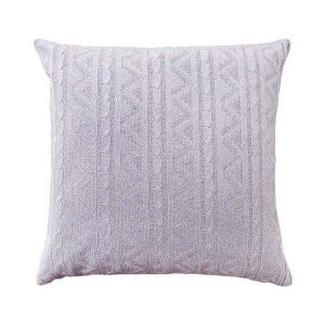 Capa de almofada VivaIN tricô duplada cinza 50 x 50 cm