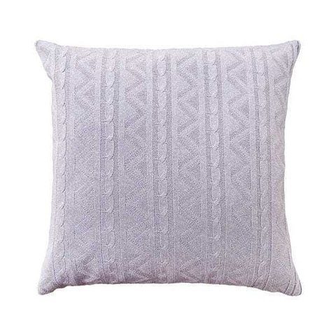 Capa de almofada VivaIN tricô duplada cinza 50 x 50 cm