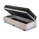 Ver imagem 4 de Cama Box Solteiro com Baú 88x188 com Colchão Gransleep Ecoflex Molas Verticoil Suede