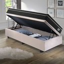 Ver imagem 3 de Cama Box Solteiro com Baú 88x188 com Colchão Gransleep Ecoflex Molas Verticoil Suede