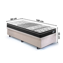 Ver imagem 2 de Cama Box Solteiro com Baú 88x188 com Colchão Gransleep Ecoflex Molas Verticoil Suede