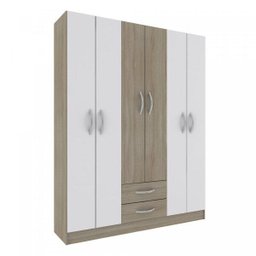 Guarda-Roupa Casal 6 Portas 2 Gavetas Iluminat Manto Móveis - 3