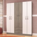 Ver imagem 1 de Guarda-Roupa Casal 6 Portas 2 Gavetas Iluminat Manto Móveis