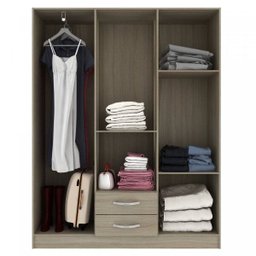 Guarda-Roupa Casal 6 Portas 2 Gavetas Iluminat Manto Móveis - 2