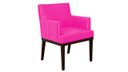 Ver imagem 1 de Poltrona Decorativa Vitória Couro Rosa Pink Pés Madeira Mz Decor