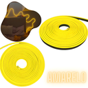 Ver imagem 1 de Kit Fita Neon 12v Flexível Silicone Ip65 5 Metros + Fonte 5a Cores:ambar