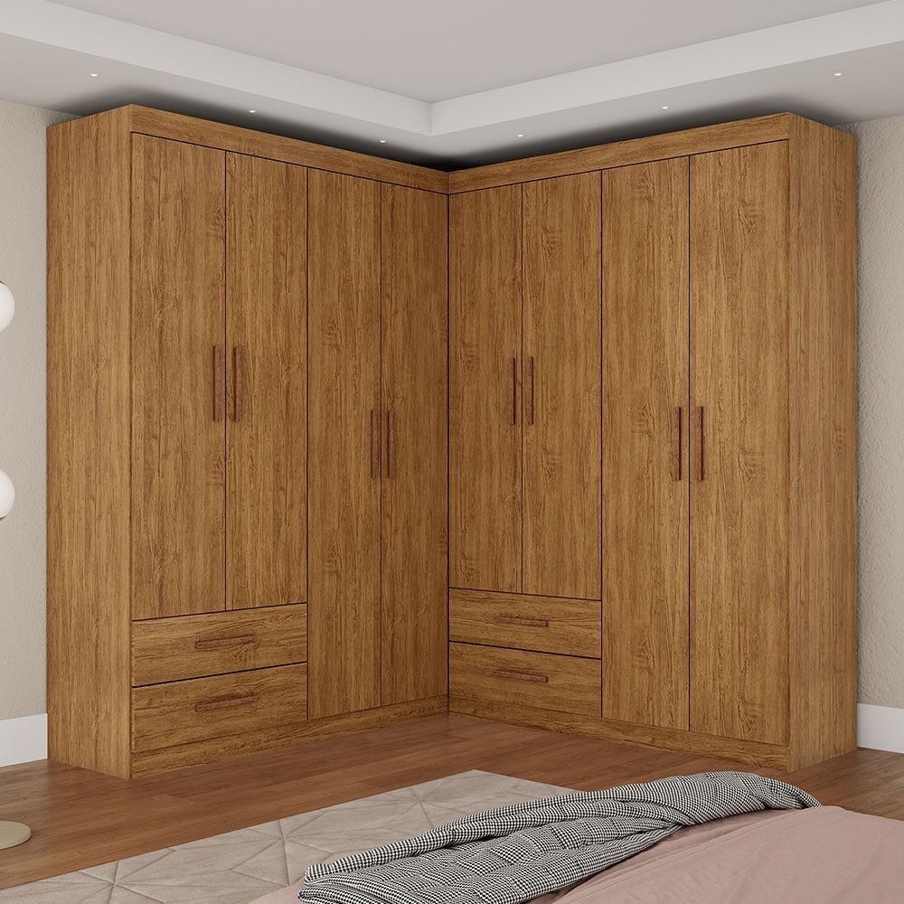 Closet Casal Duplo Lu 8 Portas 4 Gavetas | MadeiraMadeira
