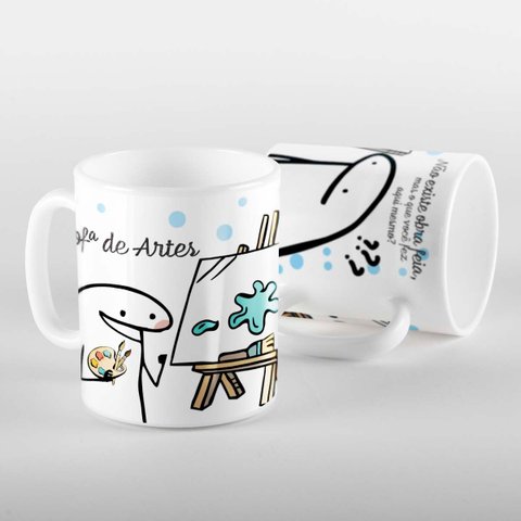 Caneca Flork Professora de Artes Não Existe Obra Feia