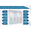 Ver imagem 2 de Cama Box Casal + Colchão Class Castor + Guarda Roupa Master Vip 8.4 Branco