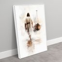 Ver imagem 2 de Quadro Decorativo Exclusivo Jesus sobre Águas Sala Quarto Casa Escritório