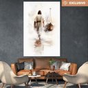 Ver imagem 1 de Quadro Decorativo Exclusivo Jesus sobre Águas Sala Quarto Casa Escritório