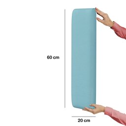 Painel Modulado Nashira 100 / A-043 Couro Azul Bebê - 4