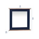 Ver imagem 2 de Espelheira para Banheiro Retangular Dália 3060-60 Linz Móveis - Azul Petróleo/imbuia Glazer