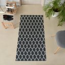 Ver imagem 1 de Tapete Passadeira 1,35M X 50CM Arabesco Antiderrapante Preto/Branco