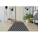 Ver imagem 2 de Tapete Passadeira 1,35M X 50CM Arabesco Antiderrapante Preto/Branco